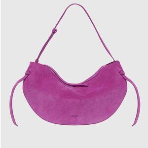 NWT YUZEFI LARGE FORTUNE COOKIE BAG - MAGENTA SUEDE